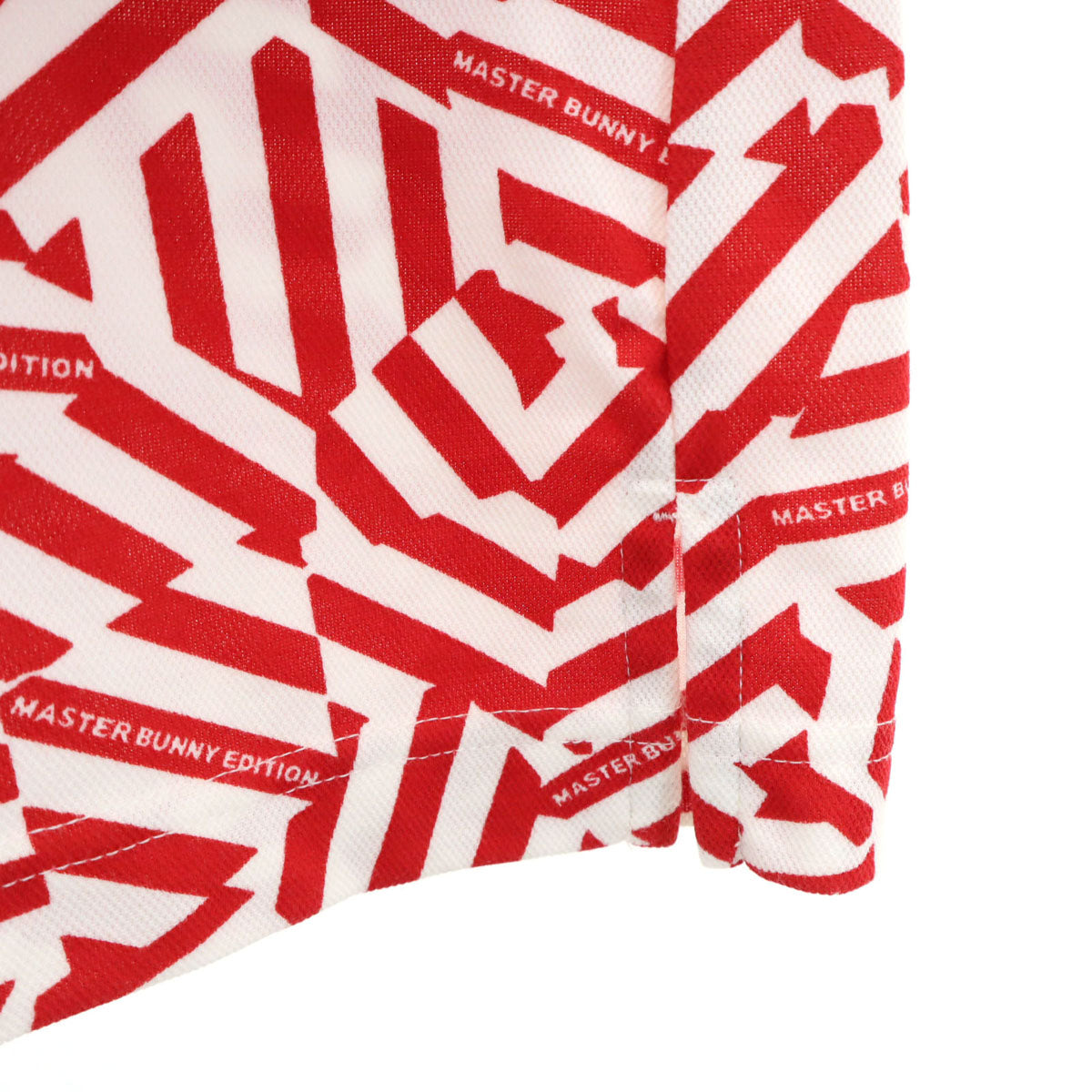 MASTER BUNNY EDITION マスターバニーエディション 日本製 総柄 ゴルフ 半袖 ポロシャツ 4 レッド メンズ