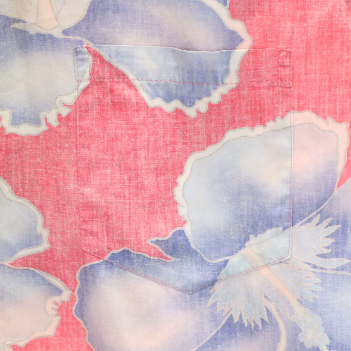 reyn spooner レインスプーナー 80s 金タグ ヴィンテージ リバースプリント ハイビスカス柄 半袖 ボタンダウン アロハシャツ レッド系 プルオーバー メンズ