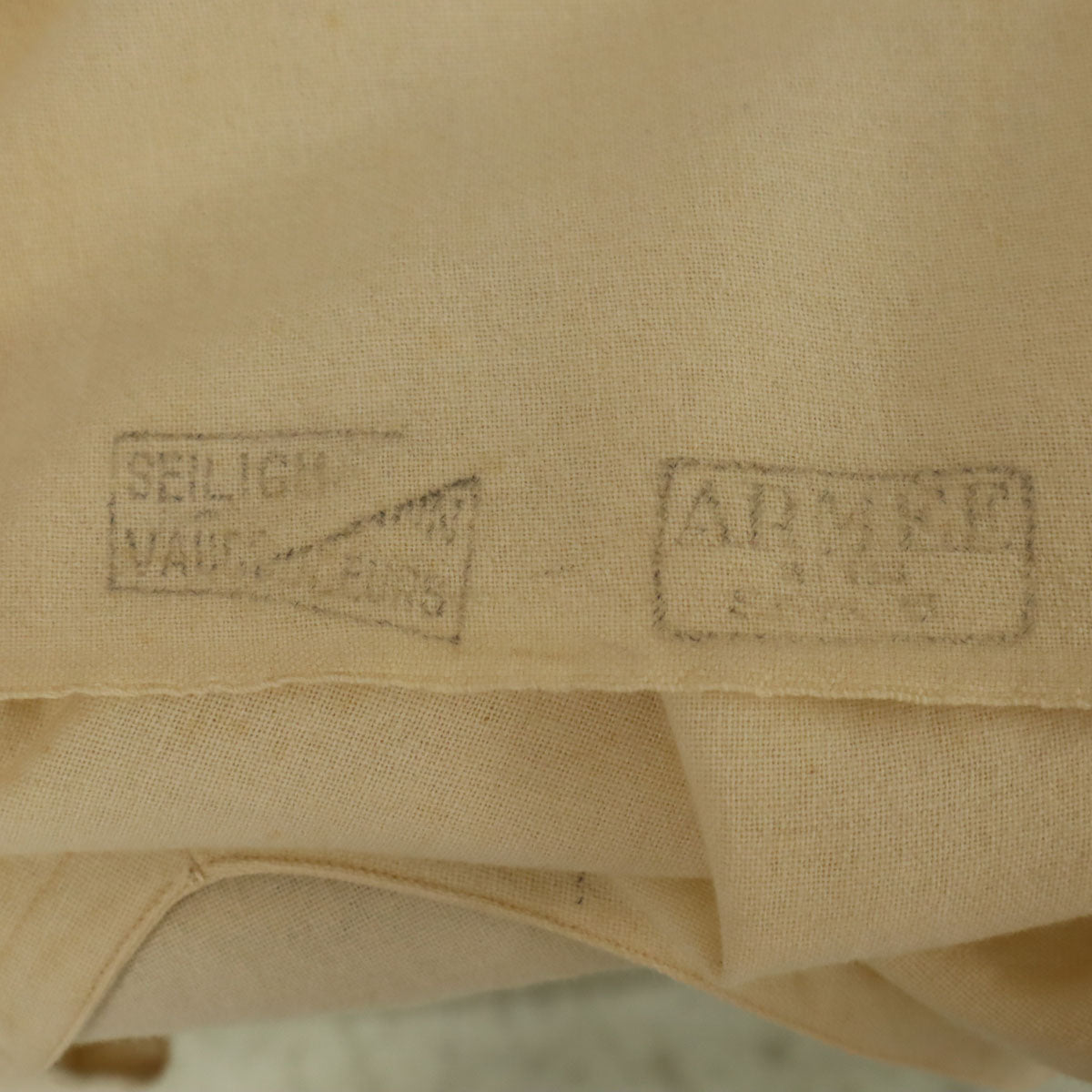 FRENCH ARMY フランス軍 40s 50s ヴィンテージ ノースリーブ Vネック ベスト 46 ベージュ メンズ