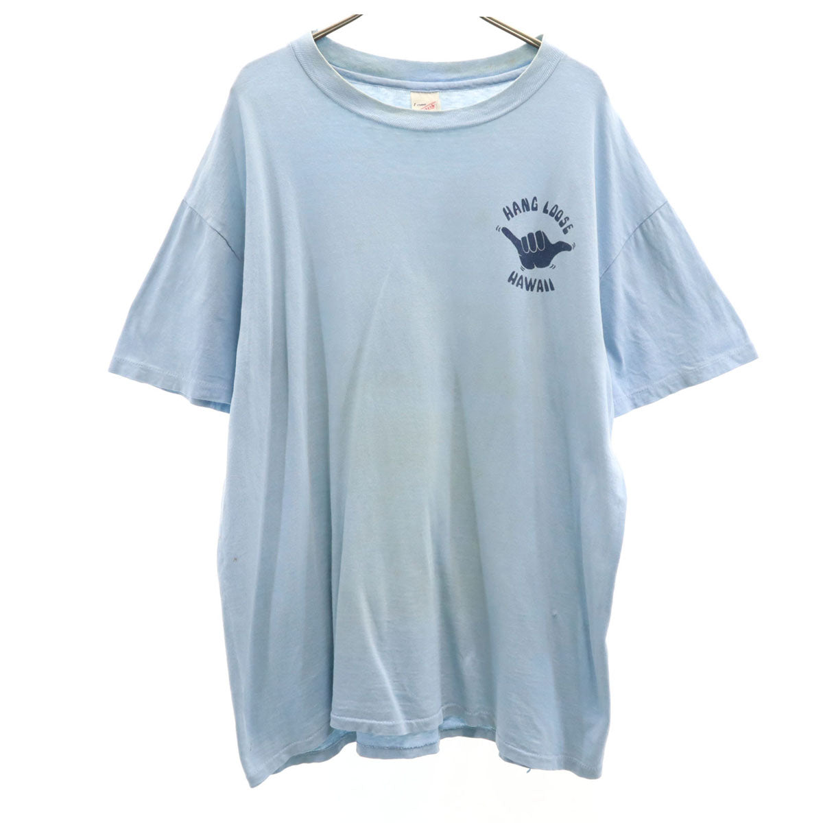 Sunstrokes サンストロークス 70s 80s ヴィンテージ バックプリント 半袖 Tシャツ L 水色 シングルステッチ メンズ