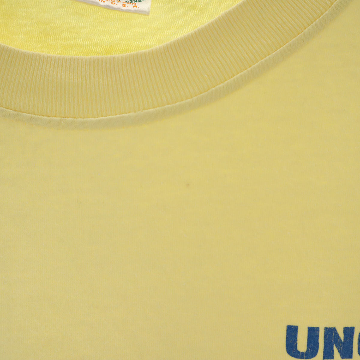 PRETTY＆HANDSOME 90s USA製 オールド バックプリント UNOCAL76 半袖 Tシャツ XXL イエロー シングルステッチ 企業モノ ビッグサイズ メンズ