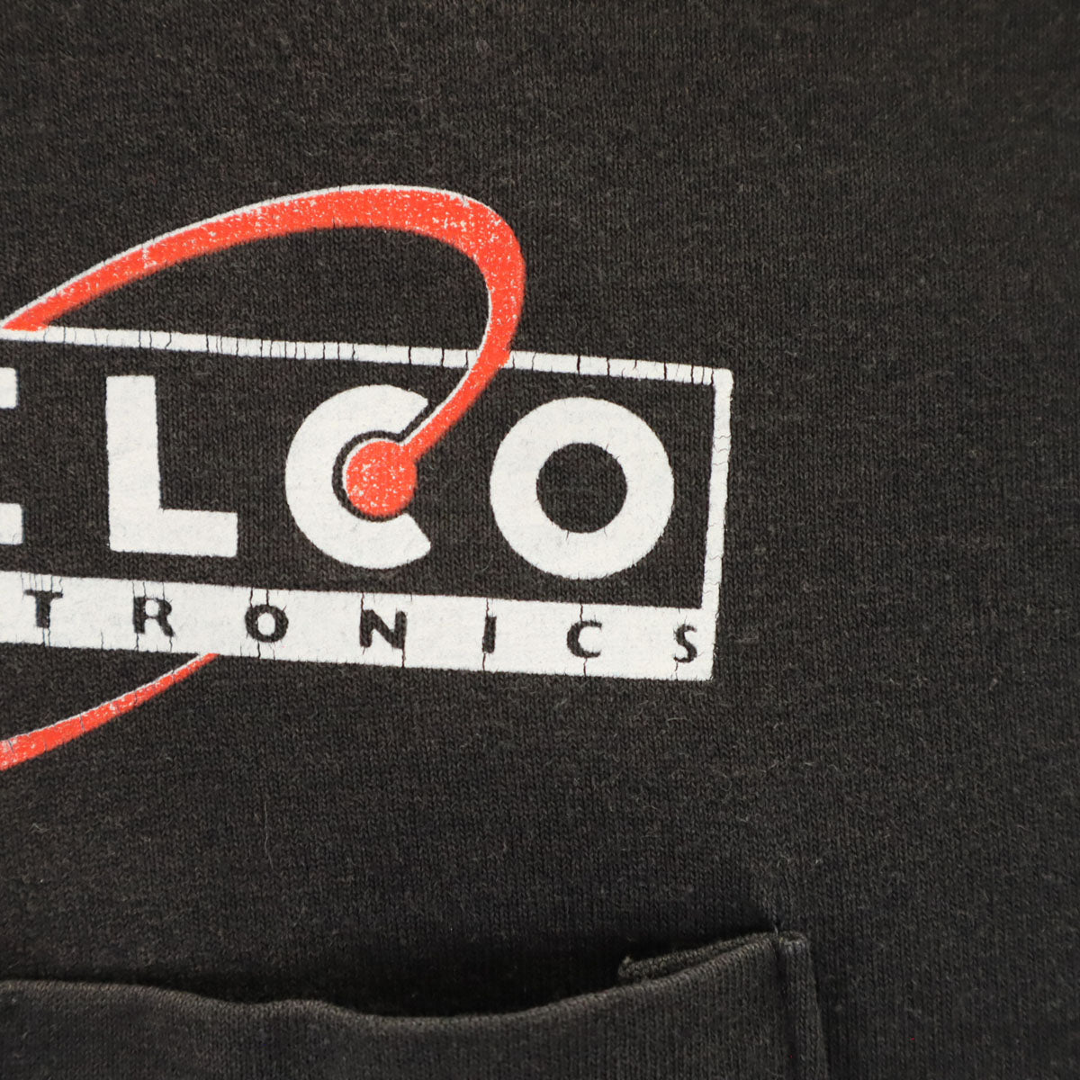 FRUIT OF THE LOOM BEST フルーツオブザルーム ベスト 90s オールド USA製 DELCO 半袖 Tシャツ XL チャコールブラック シングルステッチ ポケT 企業モノ メンズ