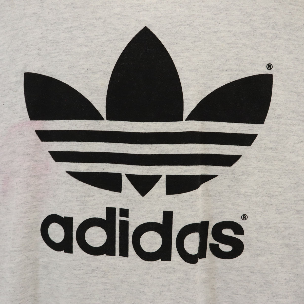 adidas アディダス 90s USA製 オールド トレフォイルロゴ 半袖 Tシャツ M グレー メンズ