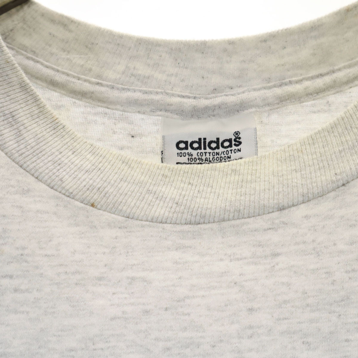 adidas アディダス 90s USA製 オールド トレフォイルロゴ 半袖 Tシャツ M グレー メンズ