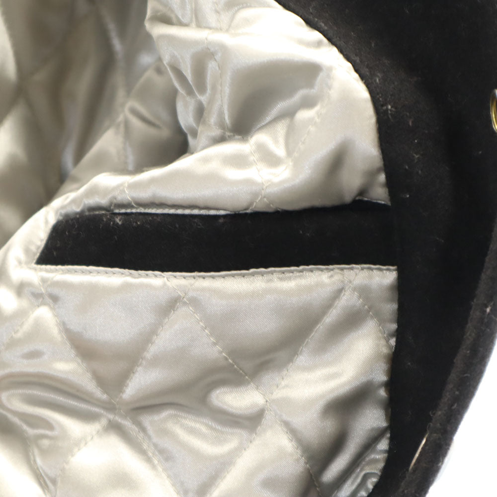 ジースターロゥ 袖切り替え ウールブレンド スタジャン S ブラック レディース