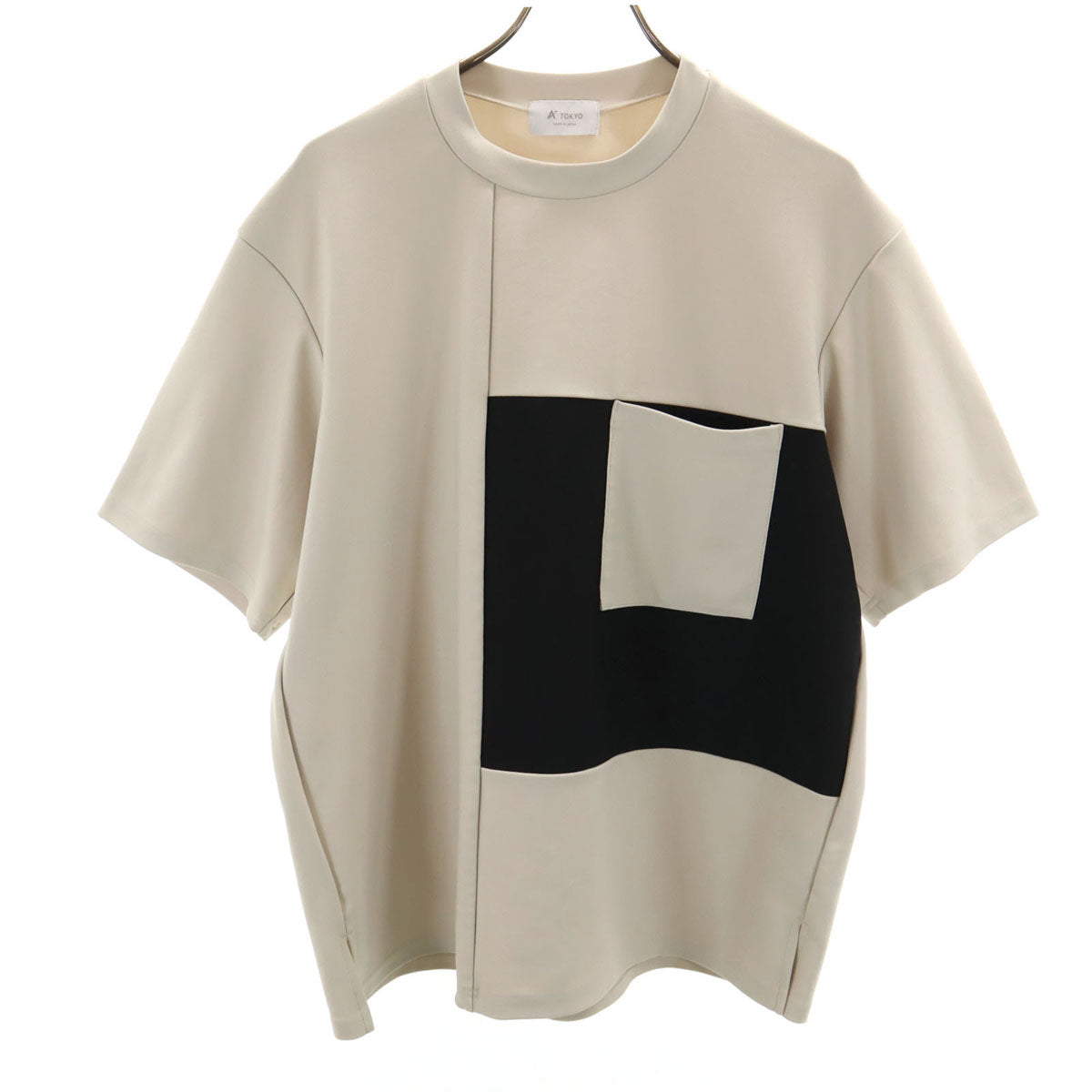 A+ TOKYO エープラストウキョウ 日本製 半袖 Tシャツ 2 グレージュ ポケT メンズ