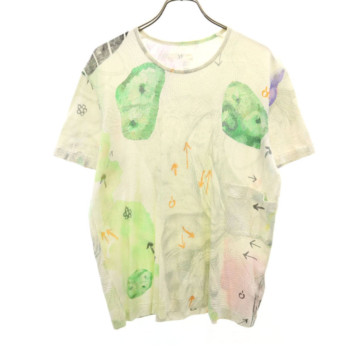 ohta オオタ 日本製 総柄 半袖 Tシャツ MS グレー系 メンズ