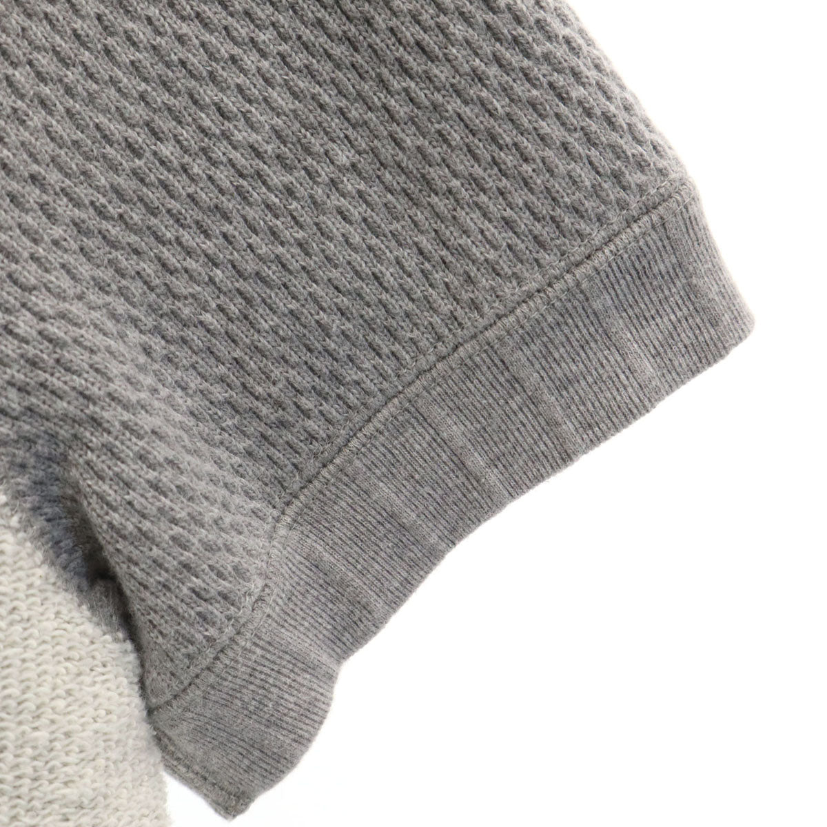 Nigel Cabourn ナイジェルケーボン 日本製 半袖 異素材 スウェット トレーナー 8 グレー レディース