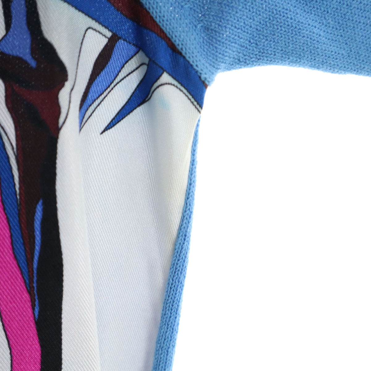 Emilio Pucci エミリオプッチ イタリア製 半袖 セーター XS ブルー系 レディース