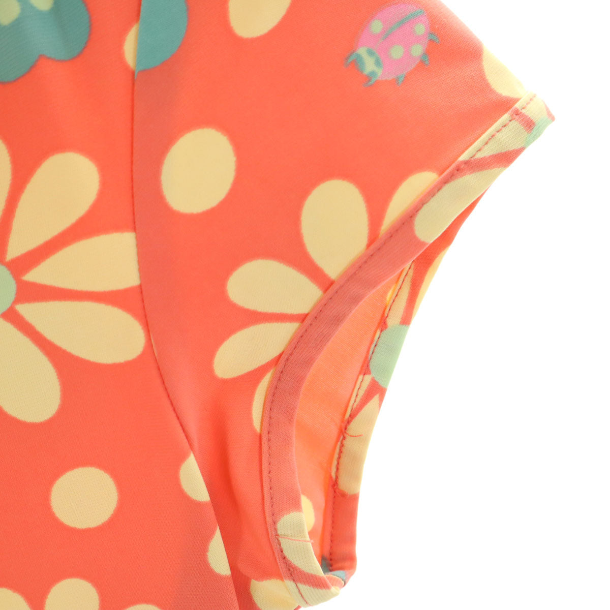 FENDI フェンディ イタリア製 フレンチスリーブ Vネック カットソー 42 オレンジ系 レディース