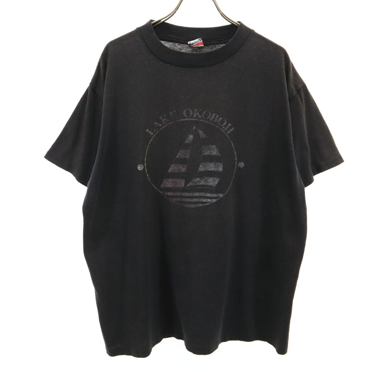 Textile prints 90s USA製 オールド 半袖 Tシャツ L グレー系 メンズ