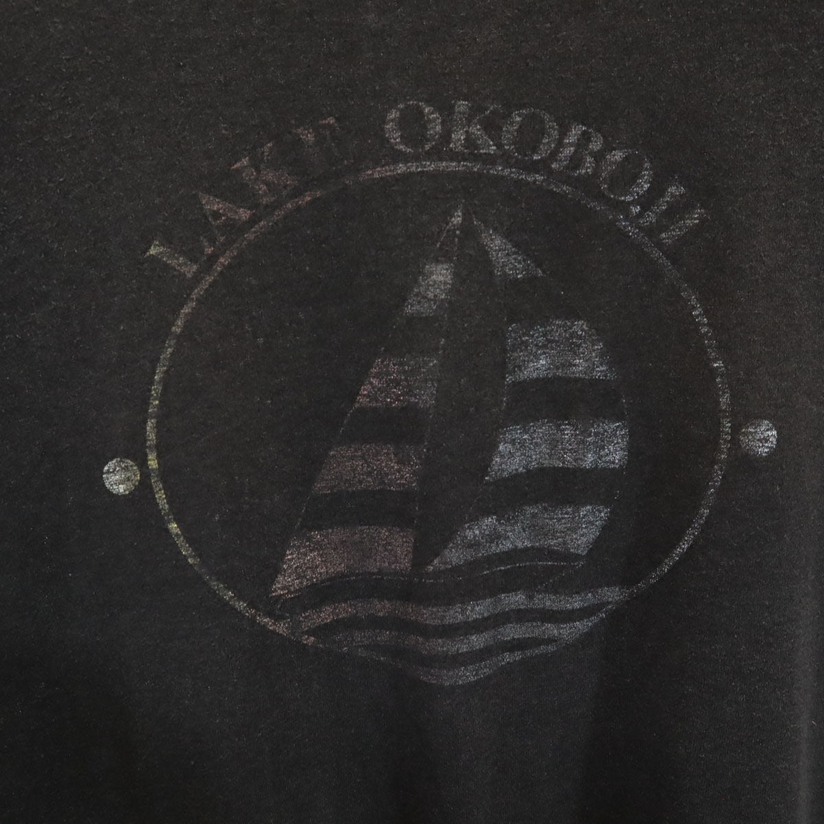 Textile prints 90s USA製 オールド 半袖 Tシャツ L グレー系 メンズ