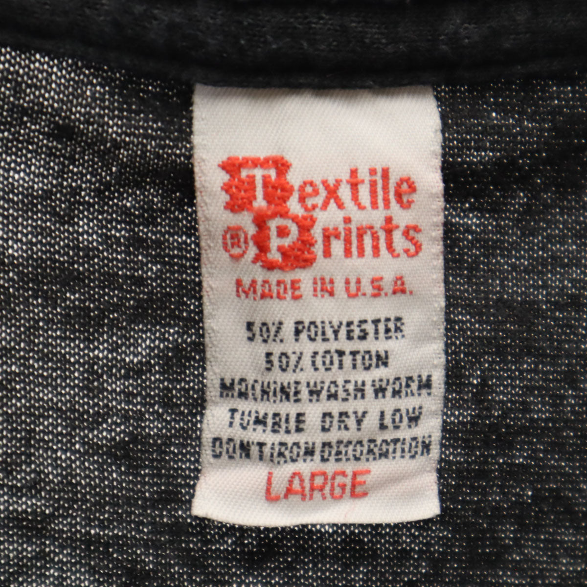 Textile prints 90s USA製 オールド 半袖 Tシャツ L グレー系 メンズ