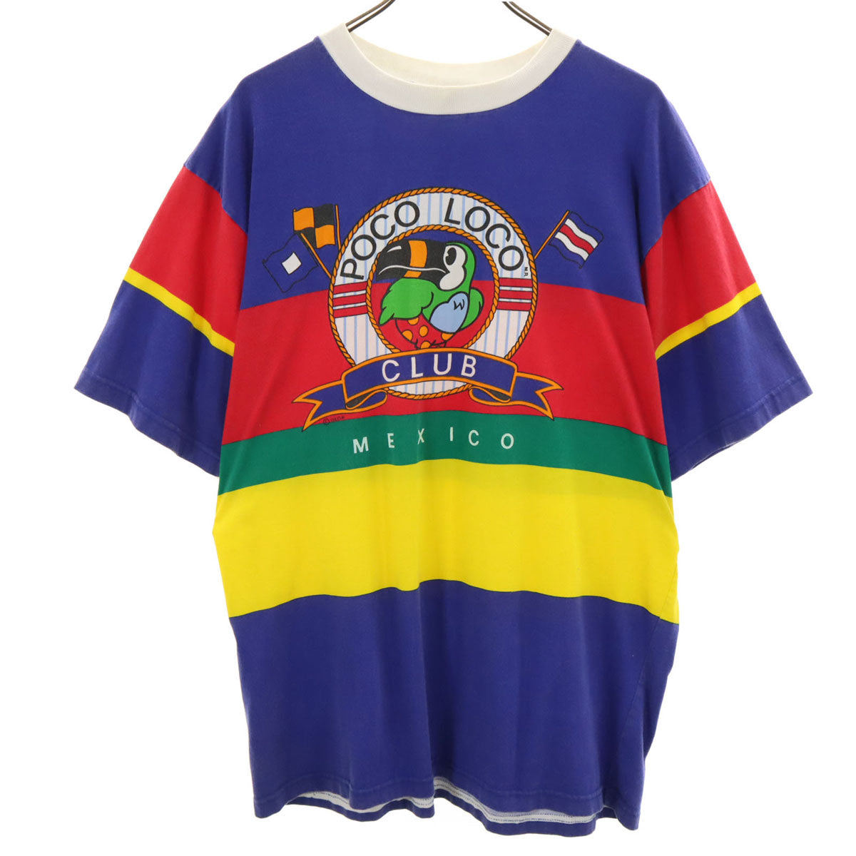 POCO LOCO CLUB ポコロコクラブ 90s オールド ボーダー柄 半袖 Tシャツ L メンズ