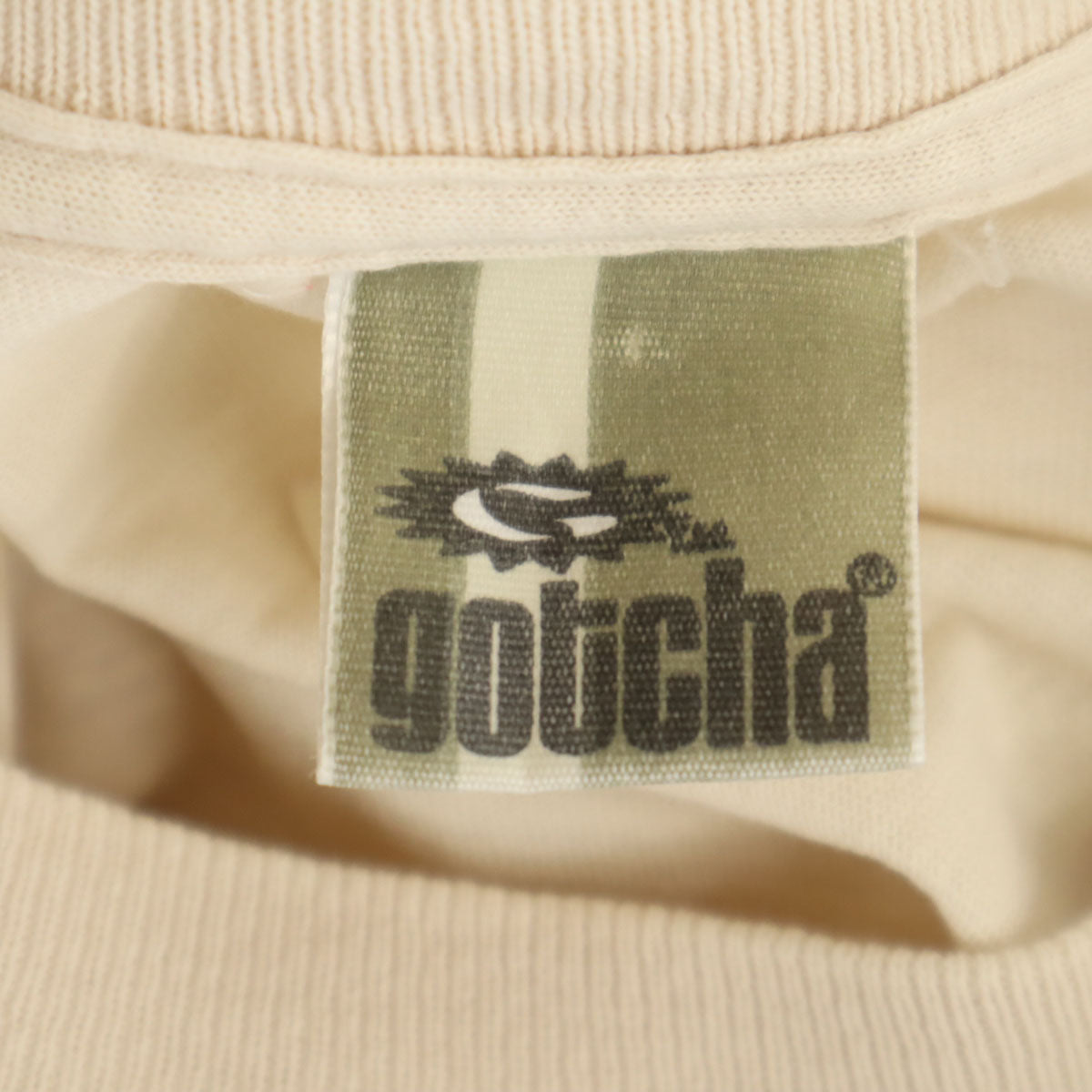 GOTCHA ガッチャ 90s オールド 花柄 プリント 半袖 Tシャツ L アイボリー メンズ