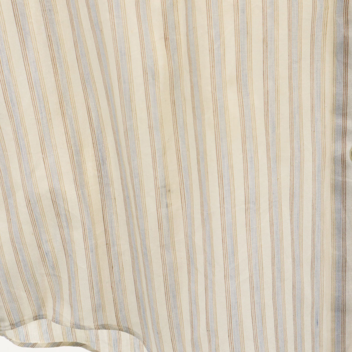 LORD CROMWELL 70s ヴィンテージ ボーダー柄 半袖 シャツ 16 ベージュ系 メンズ