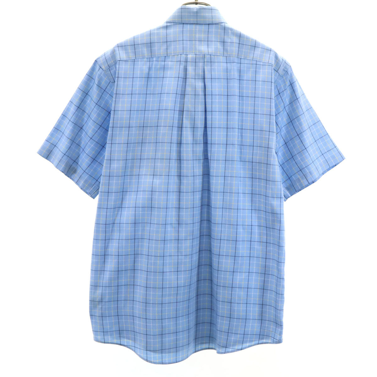 L.L.Bean エルエルビーン チェック柄 半袖 ボタンダウンシャツ S ブルー系 アウトドア メンズ