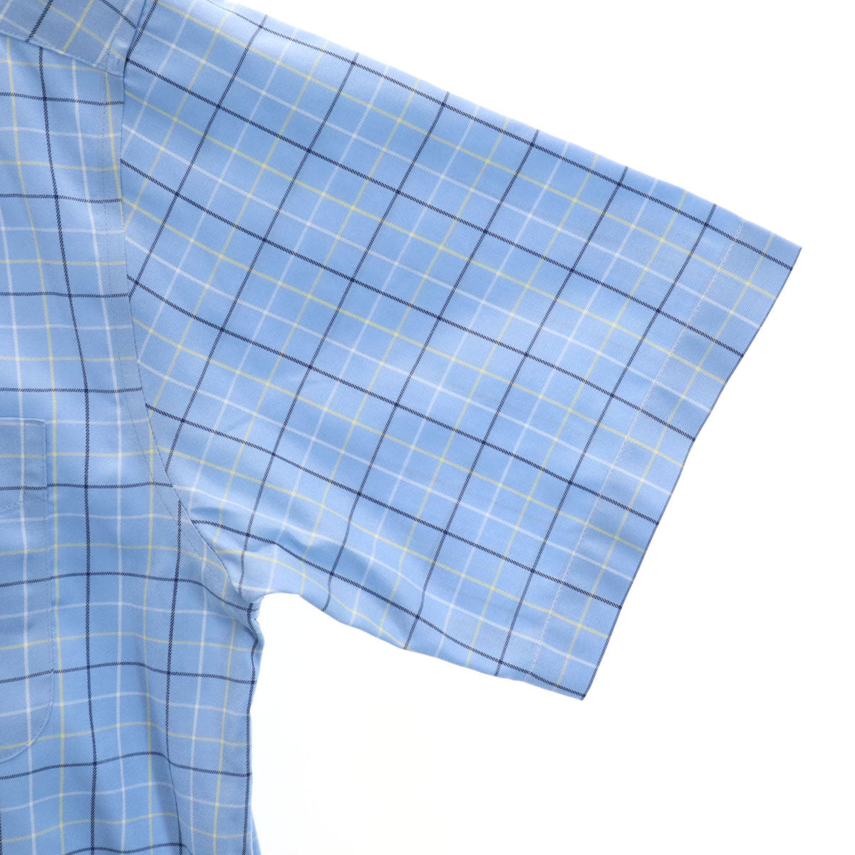 L.L.Bean エルエルビーン チェック柄 半袖 ボタンダウンシャツ S ブルー系 アウトドア メンズ