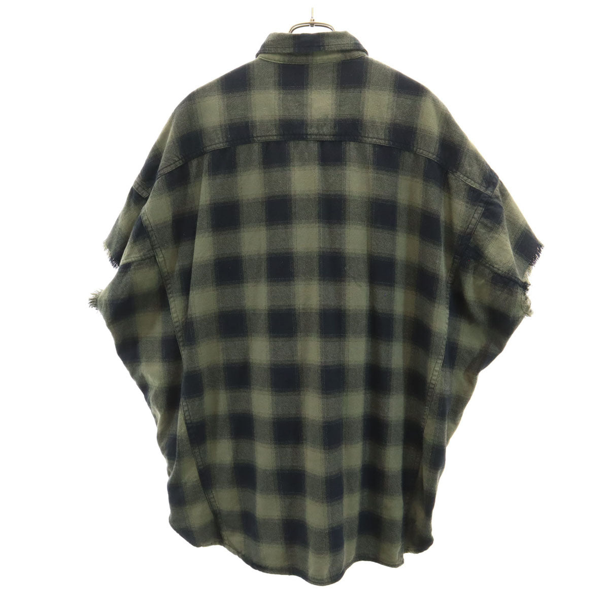 ZARA ザラ チェック柄 半袖 シャツ M カーキ ORIGINAL DENIM 1975 メンズ