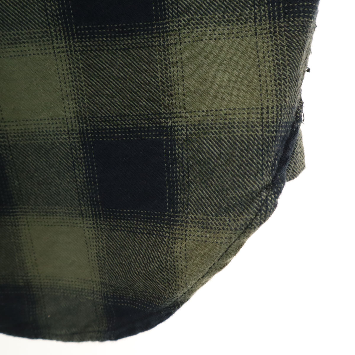 ZARA ザラ チェック柄 半袖 シャツ M カーキ ORIGINAL DENIM 1975 メンズ