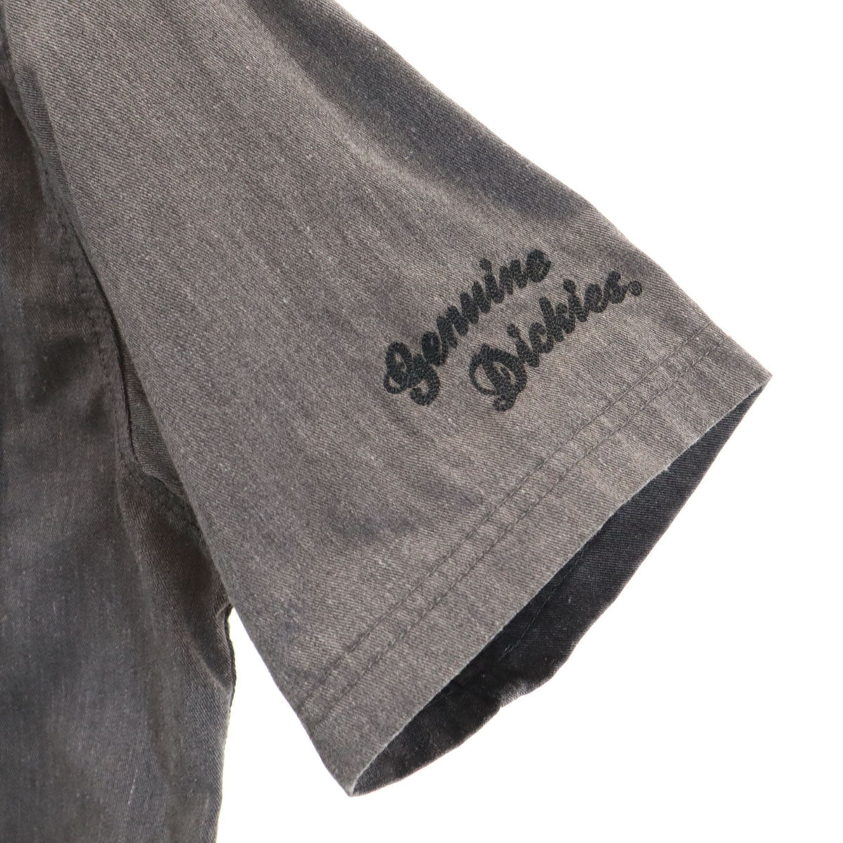 Dickies ディッキーズ 半袖 スリムフィット ワークシャツ XL チャコールグレー メンズ