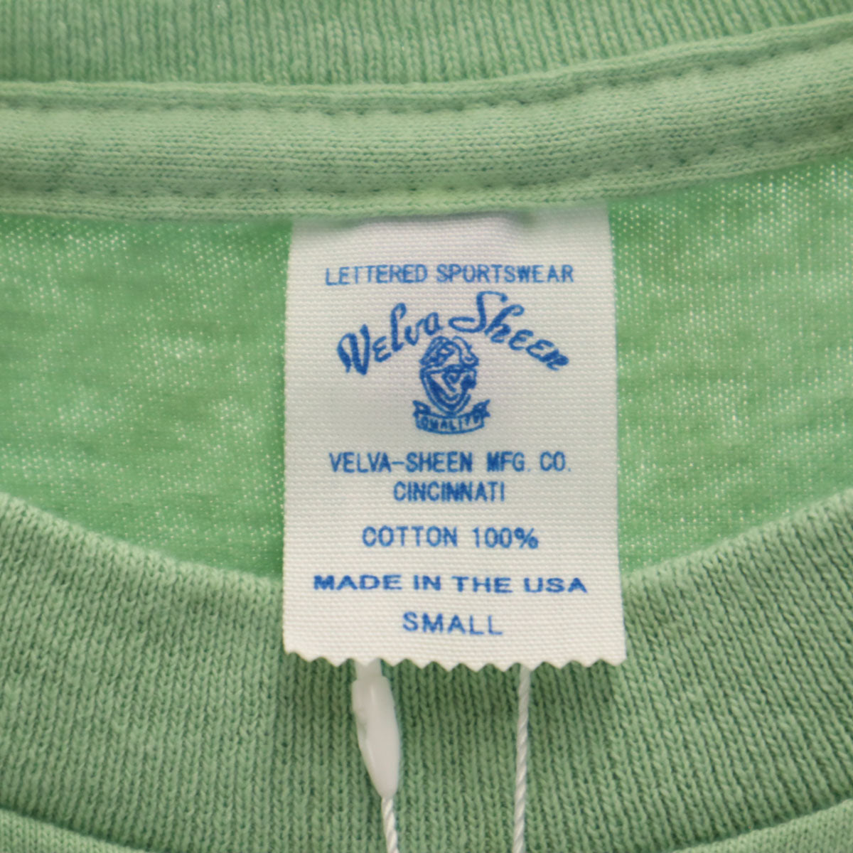 未使用 Velva Sheen ベルバシーン USA製 半袖 Tシャツ S ネフライト 無地 メンズ