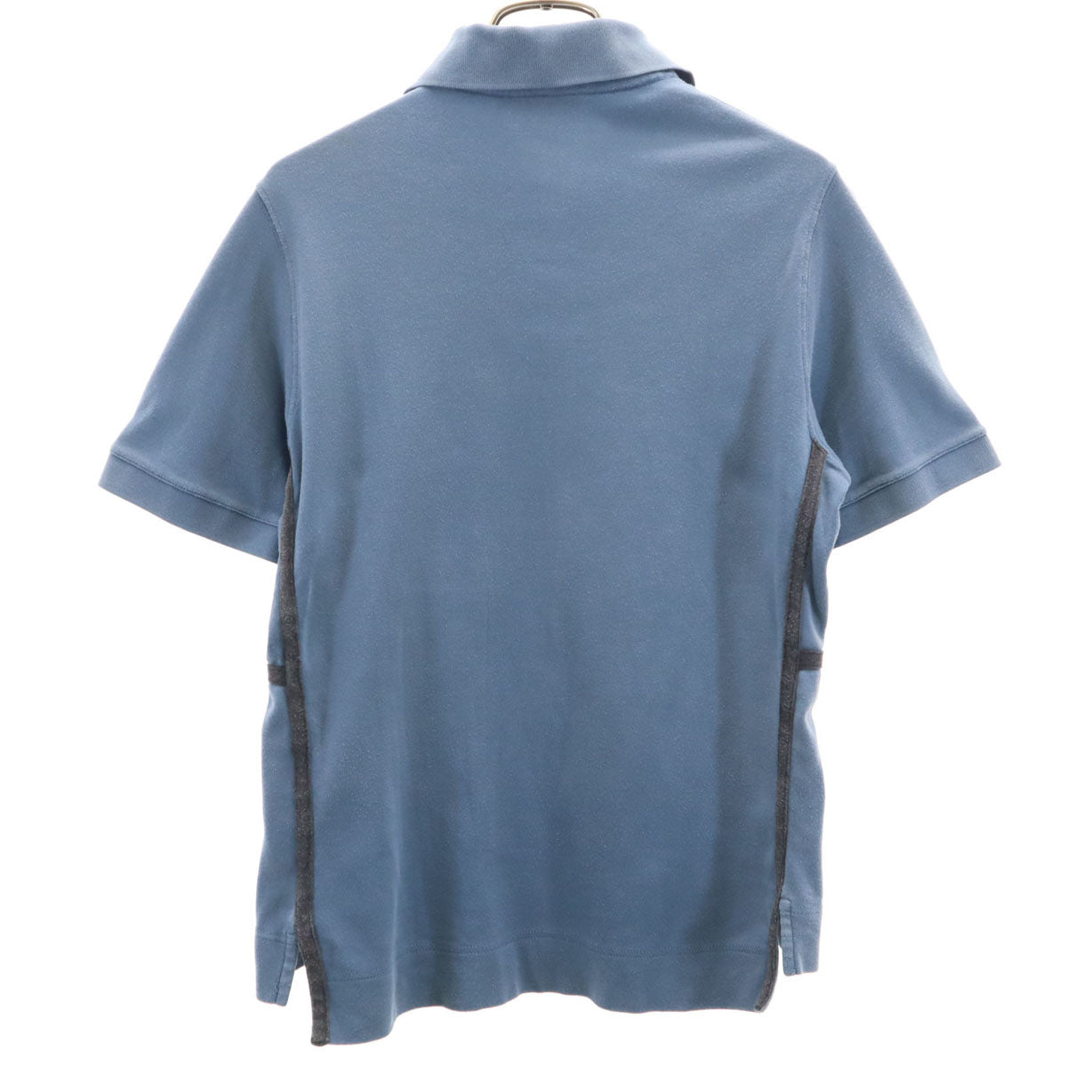 HERMES エルメス イタリア製 半袖 ポロシャツ S チャコールグレー メンズ