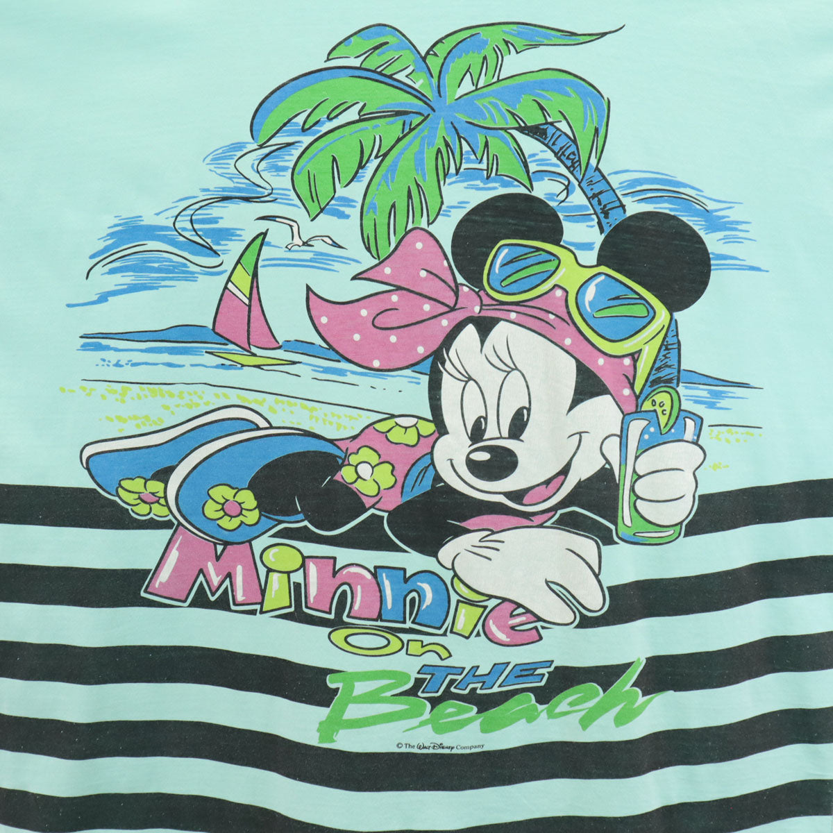 AMERICAN WEAR アメリカンウェア ミニーマウス 半袖 Tシャツ ミント系 Disney ディズニー キャラクター シングルステッチ メンズ