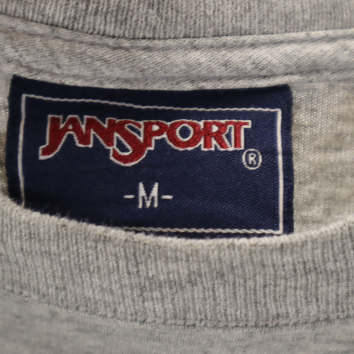JANSPORTS ジャンスポーツ メッセージ プリント 半袖 Tシャツ M グレー メンズ