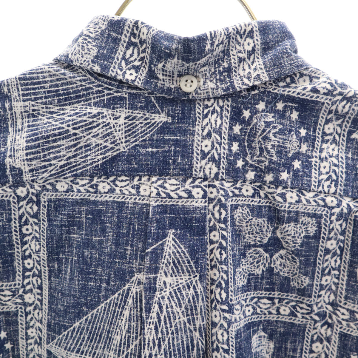 reyn spooner レインスプーナー 70s 80s ヴィンテージ 金タグ 半袖 ハーフボタン シャツ 14 ブルー系 キッズ