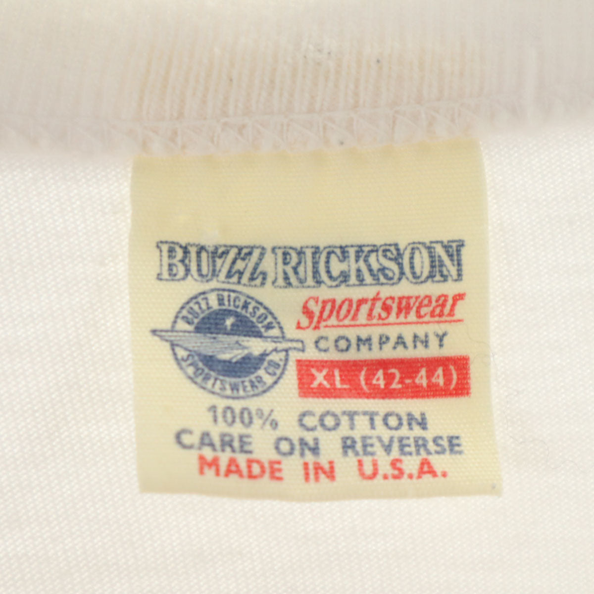 Buzz Rickson's バズリクソンズ USA製 半袖 Tシャツ XL ホワイト系 バックプリント メンズ