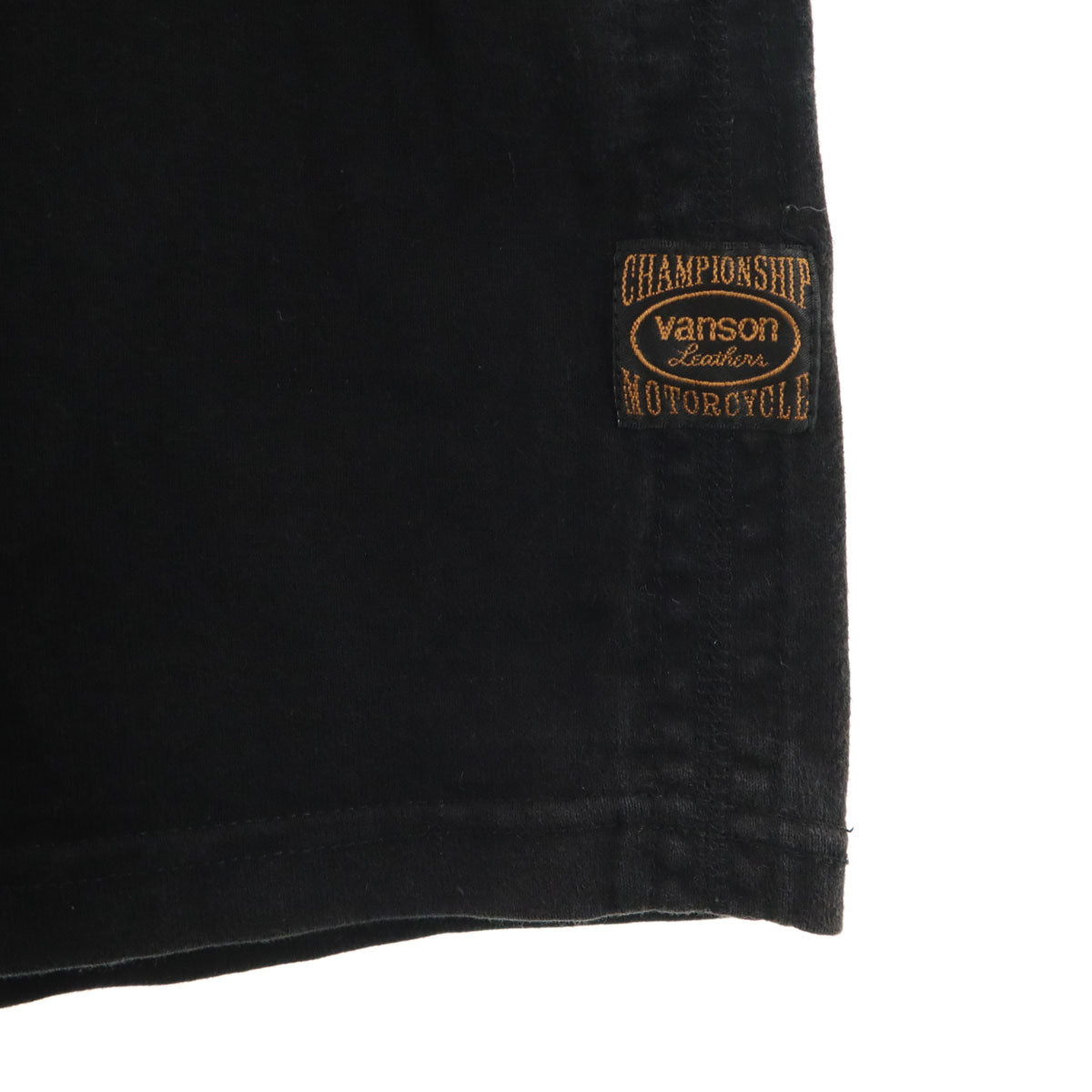 VANSON バンソン バック フライングスター 刺繍 半袖 Tシャツ M ブラック メンズ
