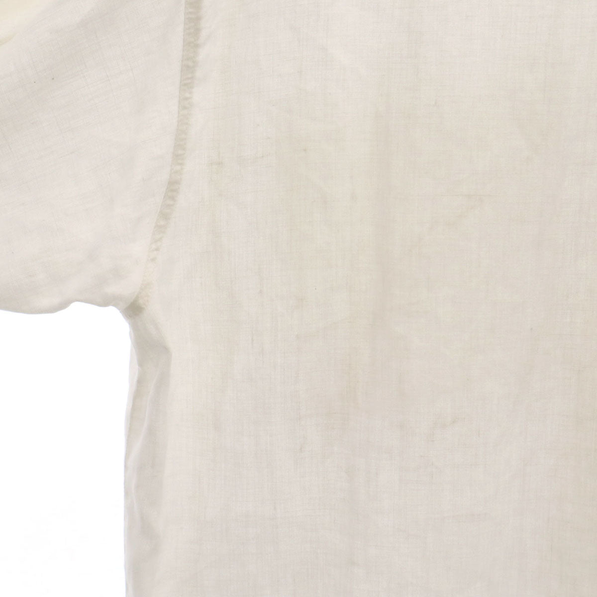 issei miyake the shirts イッセイミヤケ ザ シャツ 90s リネン オールド 長袖 バンドカラーシャツ M ホワイト メンズ