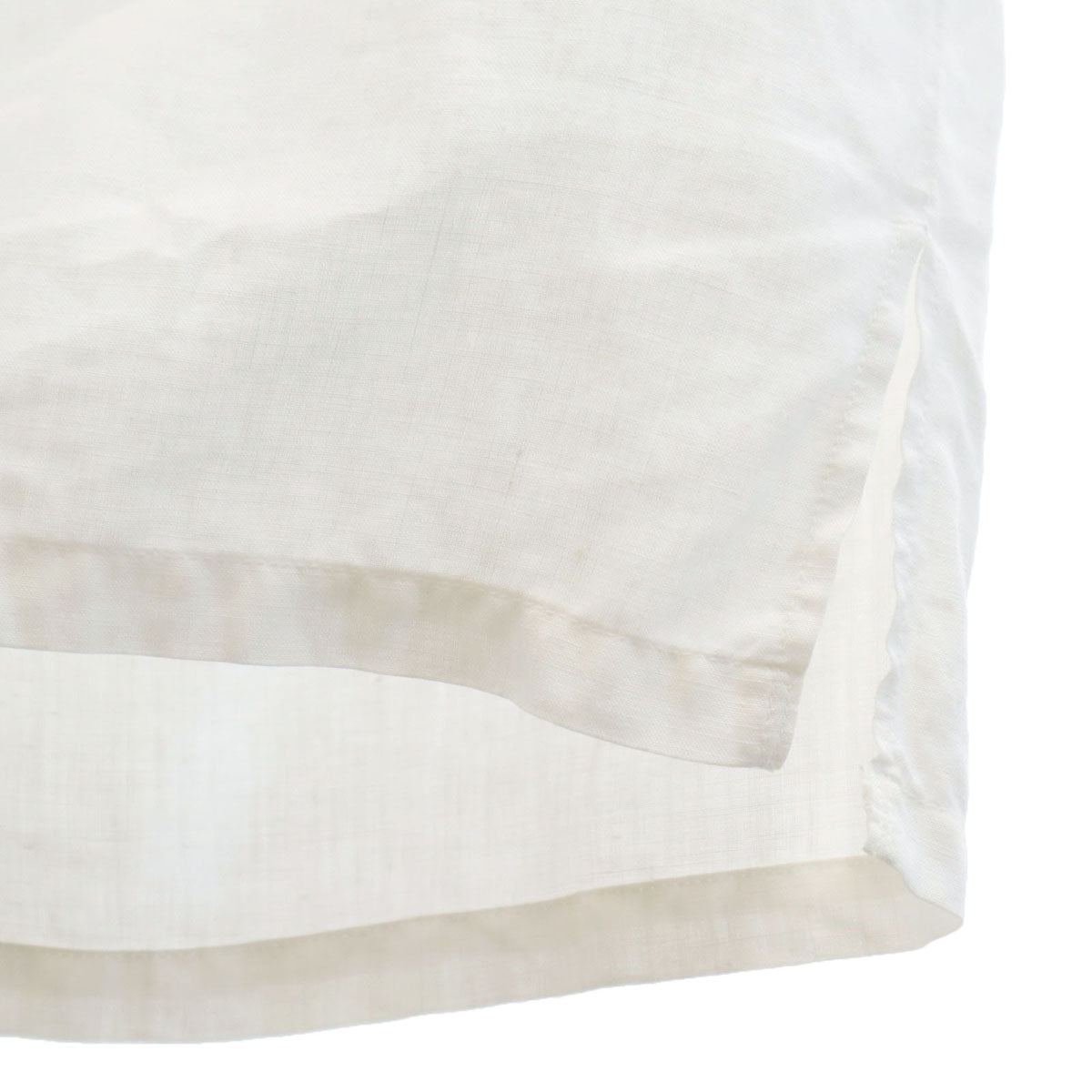 issei miyake the shirts イッセイミヤケ ザ シャツ 90s リネン オールド 長袖 バンドカラーシャツ M ホワイト メンズ