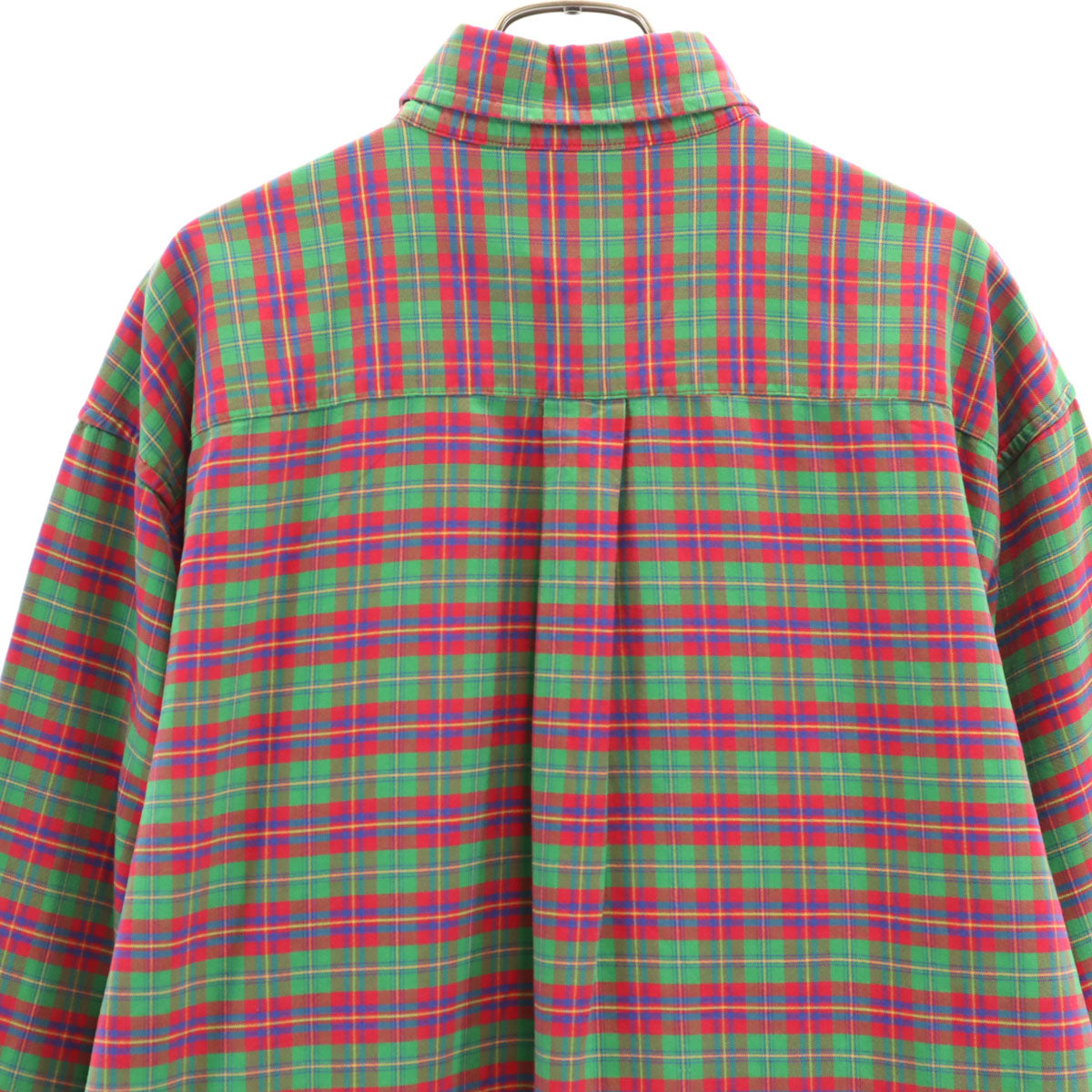 GAP ギャップ 90s オールド チェック柄 長袖 ボタンダウンシャツ L グリーン メンズ