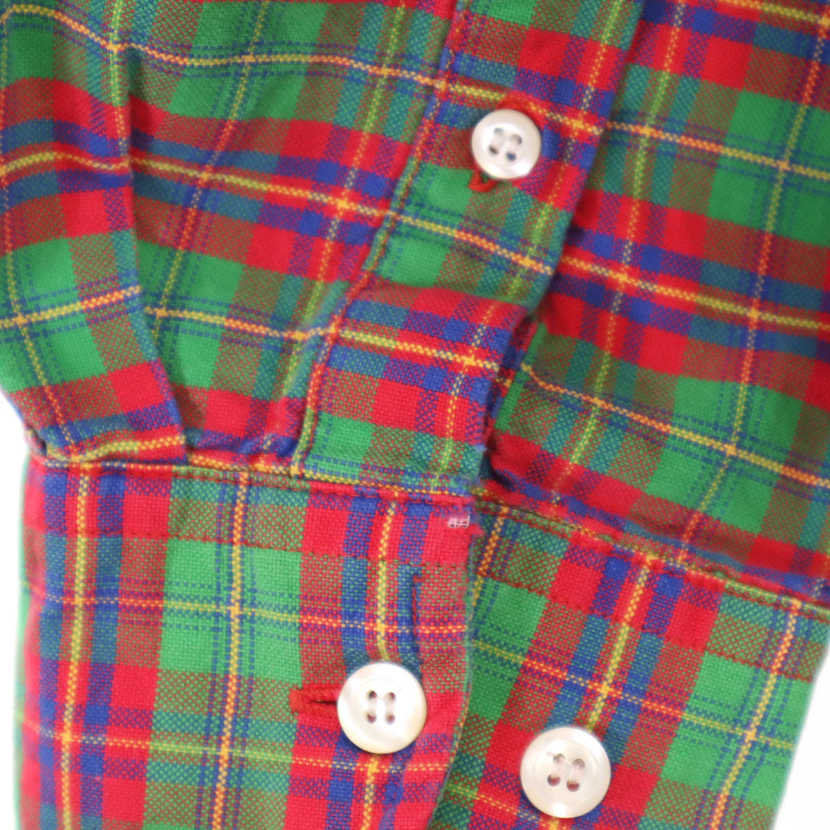 GAP ギャップ 90s オールド チェック柄 長袖 ボタンダウンシャツ L グリーン メンズ