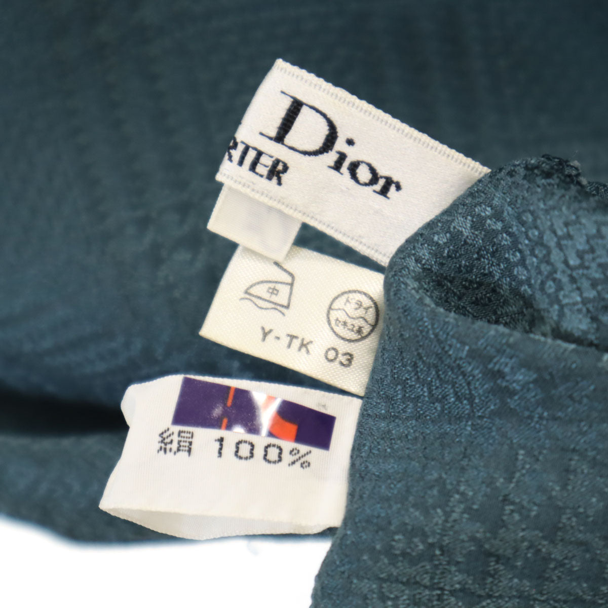Christian Dior クリスチャンディオール 90s シルク オールド 長袖 ブラウス S チャコールグレー系 シャツ レディース