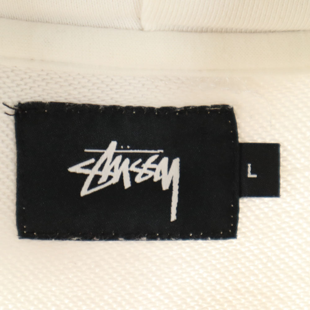 STUSSY ステューシー 長袖 スウェットパーカー L ホワイト メンズ