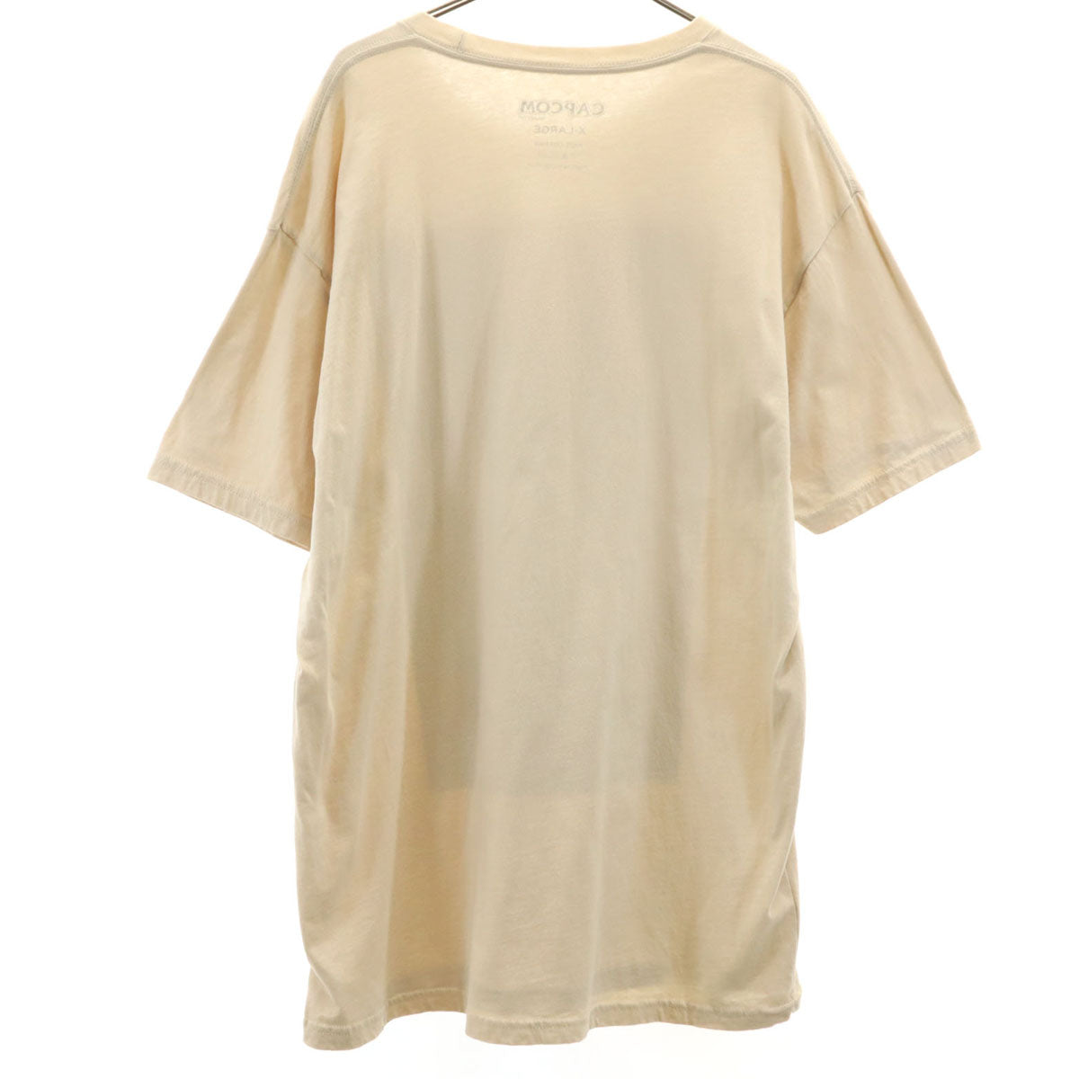 CAPCOM カプコン ストリートファイター プリント 半袖 Tシャツ XL アイボリー メンズ