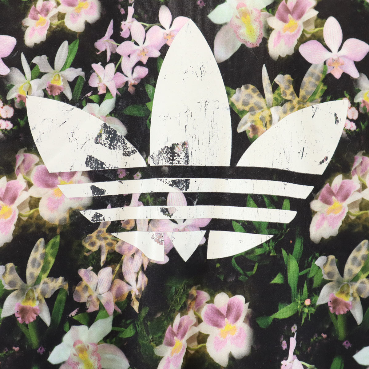 adidas Originals アディダスオリジナルス トレフォイルロゴ 花柄 トラックジャケット L ブラック ジャージ レディース