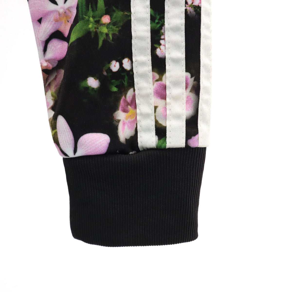 adidas Originals アディダスオリジナルス トレフォイルロゴ 花柄 トラックジャケット L ブラック ジャージ レディース