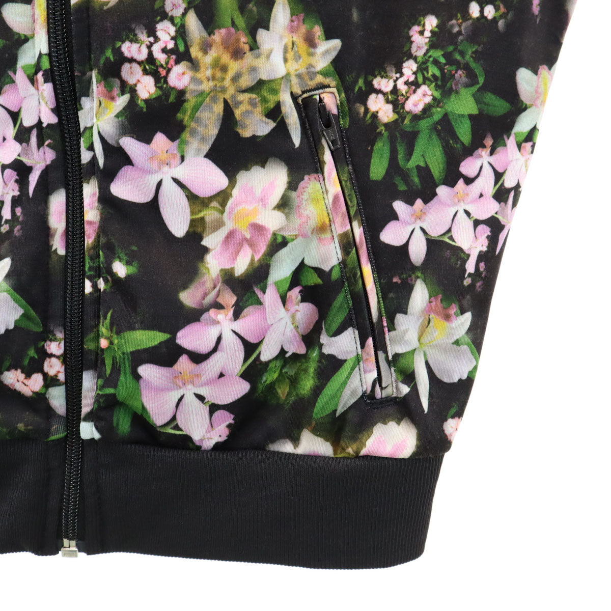 adidas Originals アディダスオリジナルス トレフォイルロゴ 花柄 トラックジャケット L ブラック ジャージ レディース