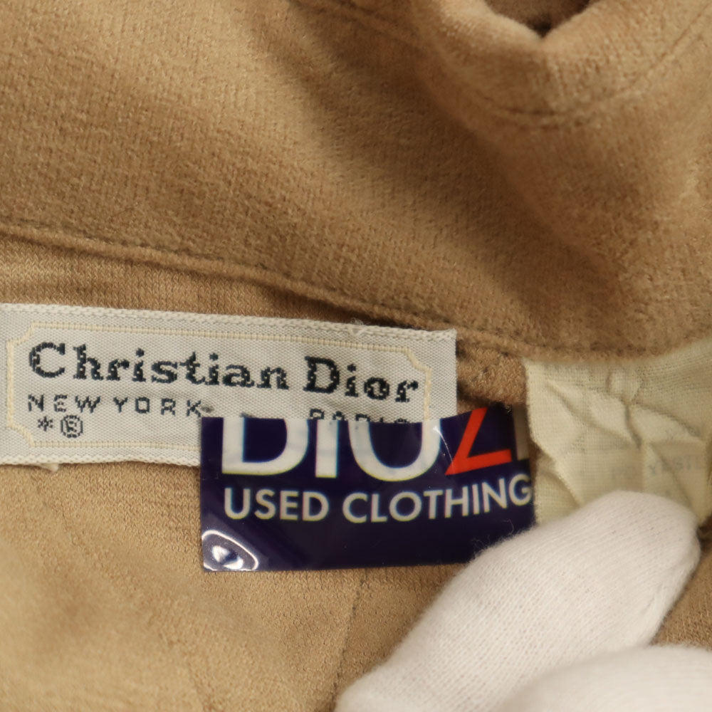 Christian Dior クリスチャンディオール 80s 長袖 プルオーバー シャツ ベージュ メンズ