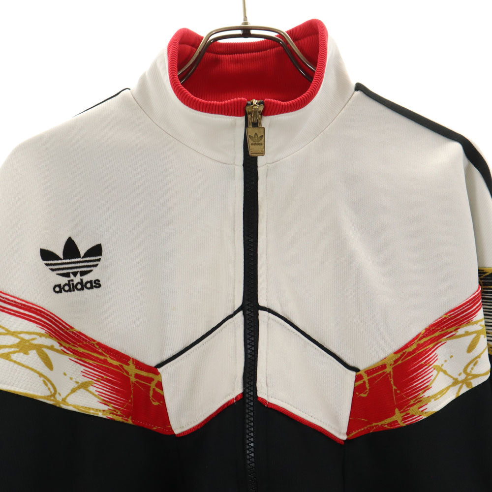 adidas アディダス 80s デサント社 日本製 ヴィンテージ トレフォイルロゴ トラックジャケット M ブラック 他 ジャージ メンズ
