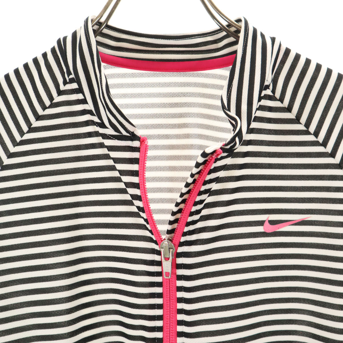 NIKE ナイキ ボーダー柄 ラッシュガード L ホワイト キッズ