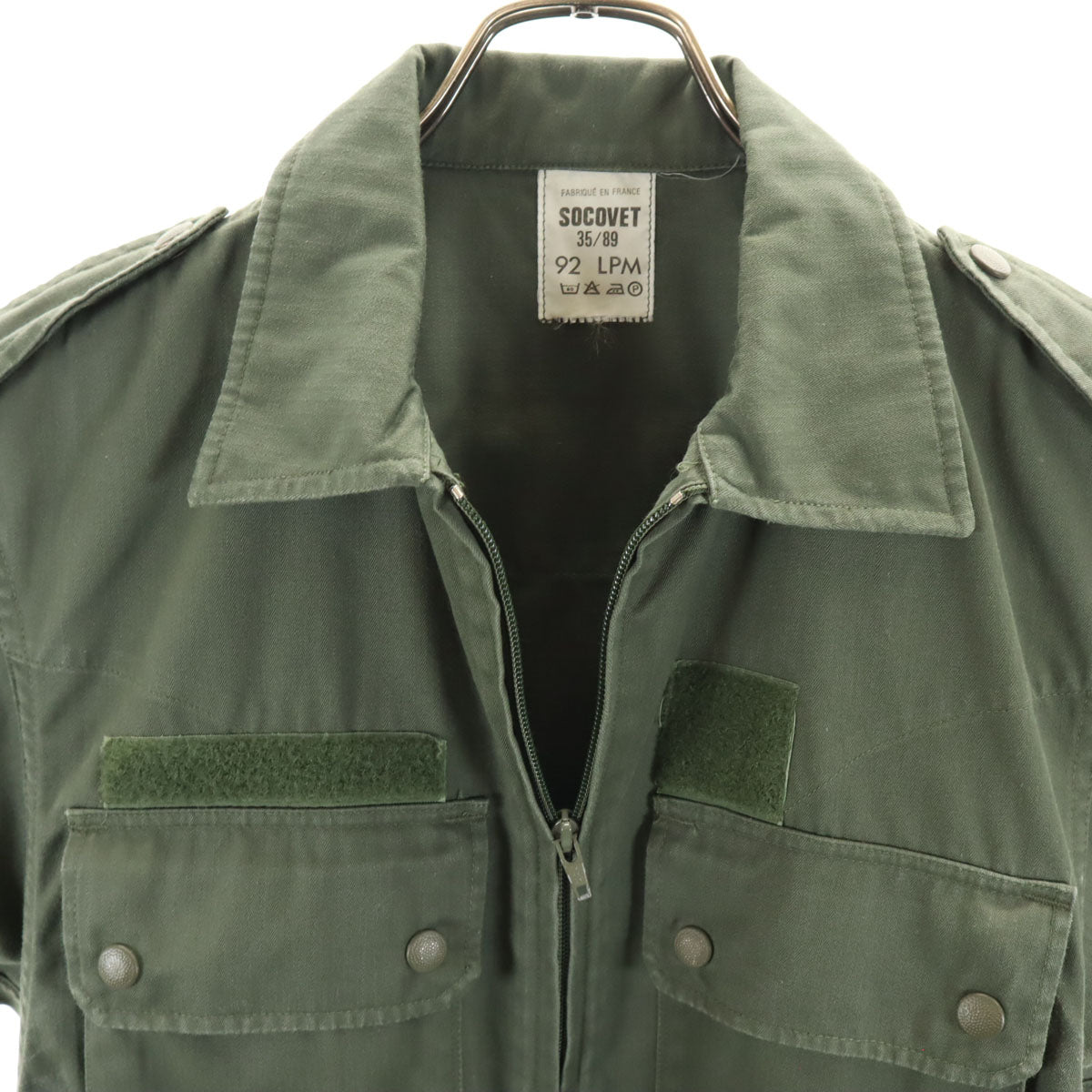 SOCOVET フランス軍 半袖 ミリタリージャケット 35/89 カーキ メンズ