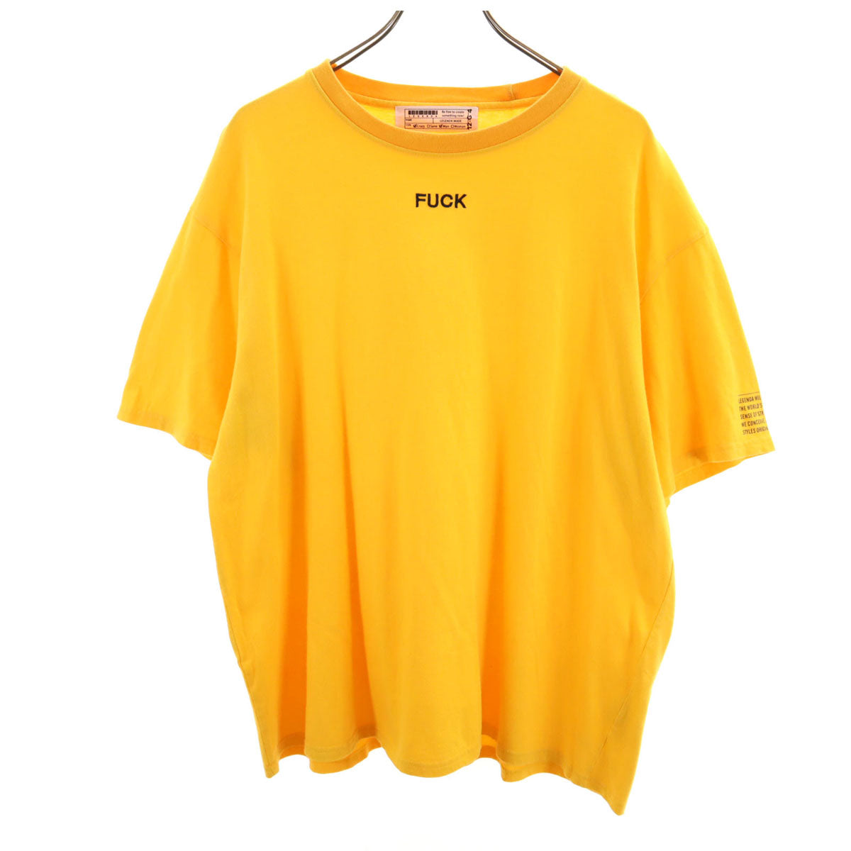 LEGENDA レジェンダ 半袖 Tシャツ F イエロー メンズ