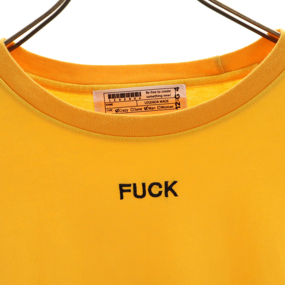 LEGENDA レジェンダ 半袖 Tシャツ F イエロー メンズ