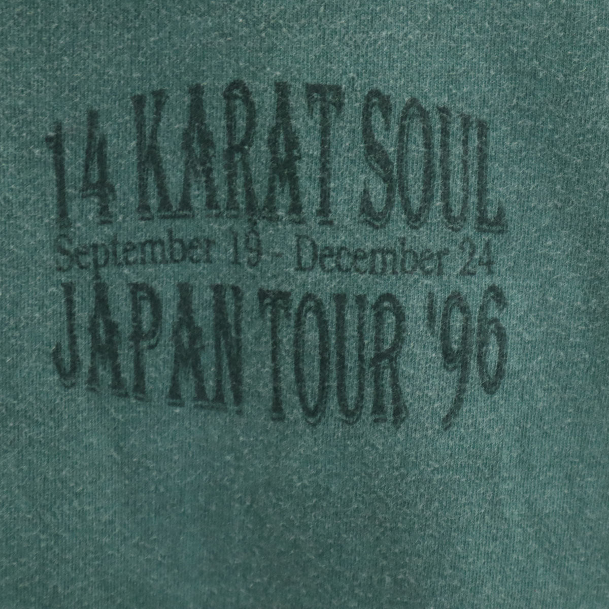 FLASH AVANTI 90s 14KARAT SOUL JAPAN TOUR`96 半袖 Tシャツ 2 グリーン メンズ