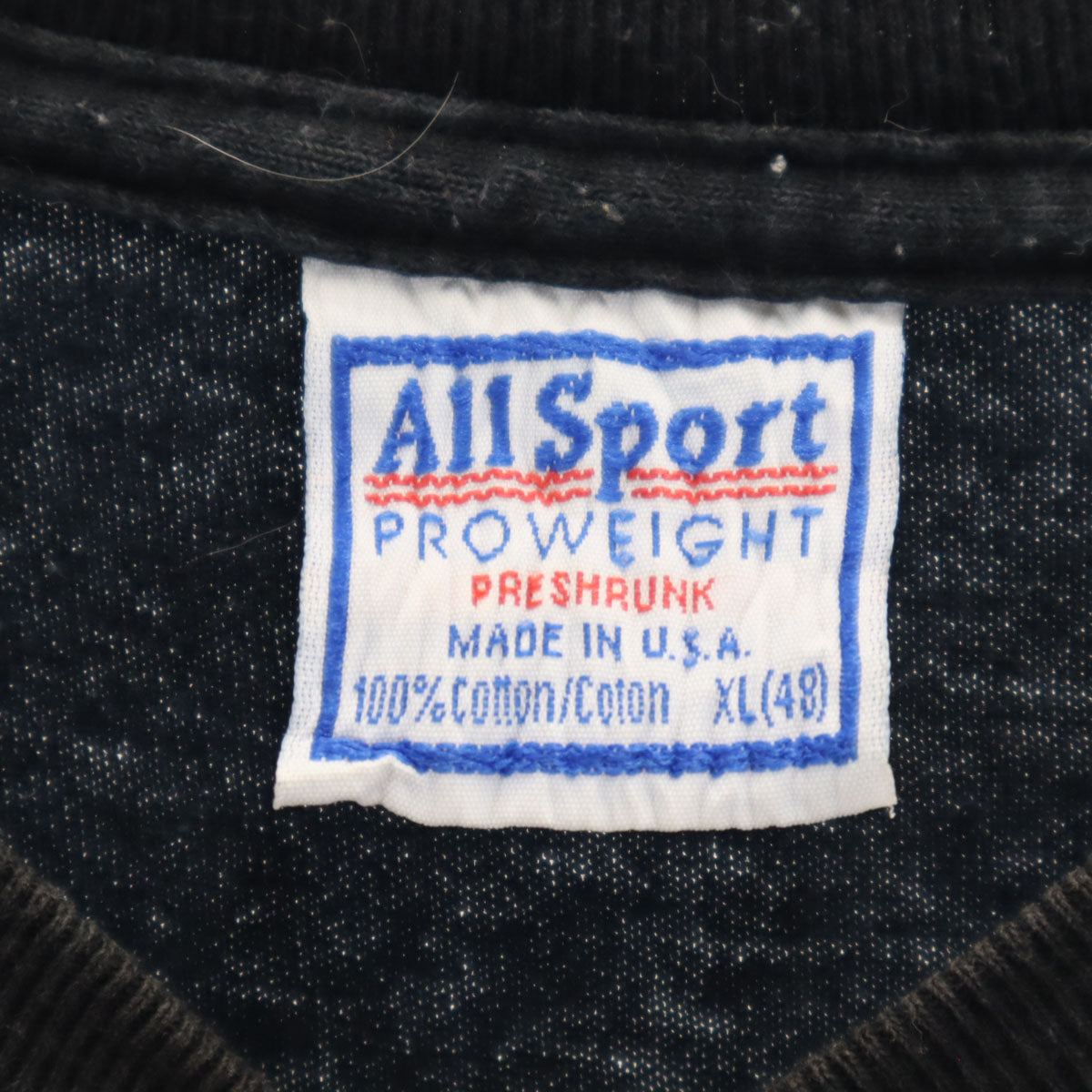 ALL SPORTS オールスポーツ 90s USA製 オールド 半袖 Tシャツ XL ブラック メンズ